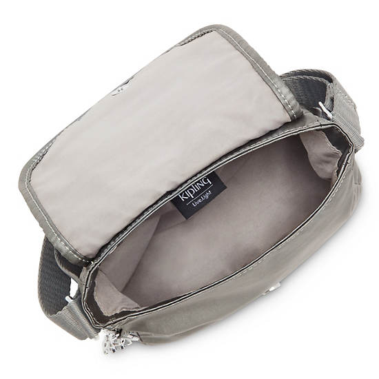 Sac Mini Kipling Sabian Metallic Crossbody Grise | FR 1868WN